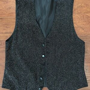 Black and White Polka Dot Vest